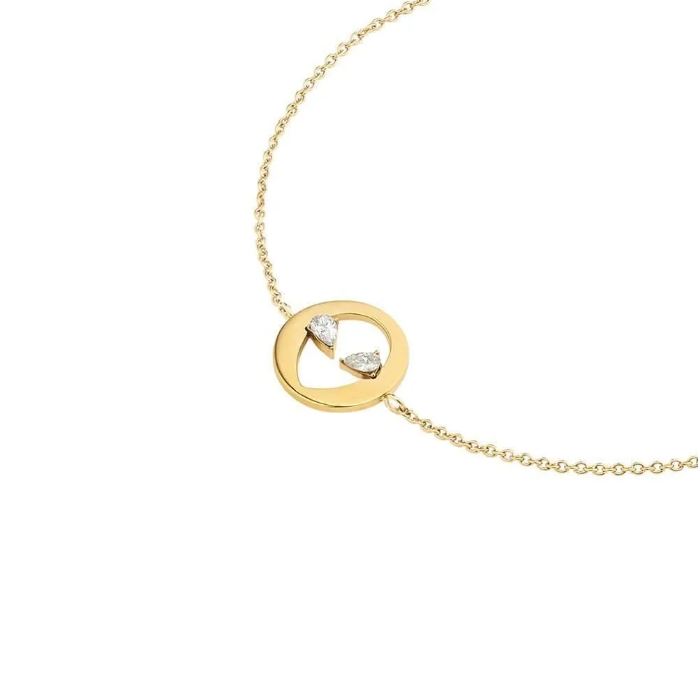Cosmo Martian 18K Gold Plated Bracelet w. Zirconia