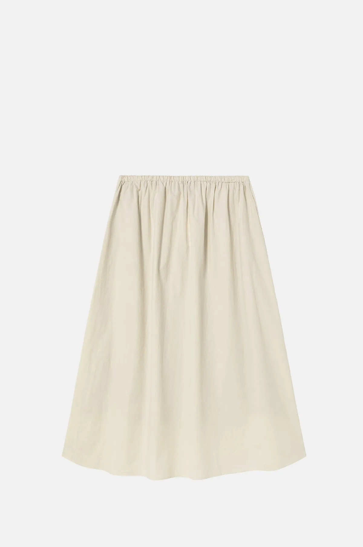 Crinkle Cotton Volume Skirt Light Cream