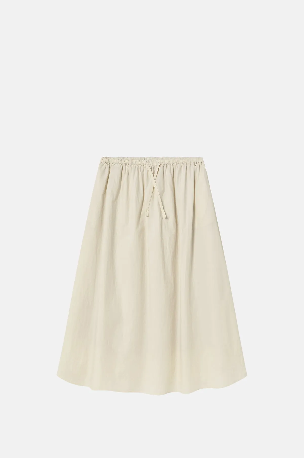 Crinkle Cotton Volume Skirt Light Cream