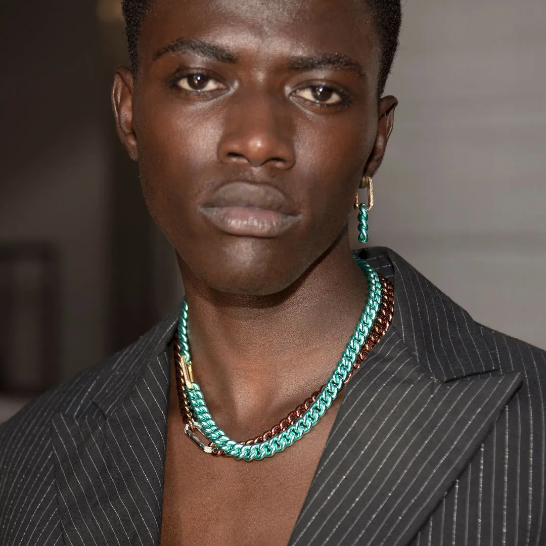 Cuban Sky 18K Gold Necklace w. Diamonds