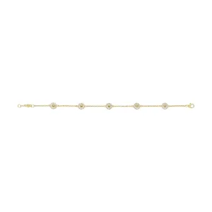 Daisy 7 mm. Gold Plated Bracelet
