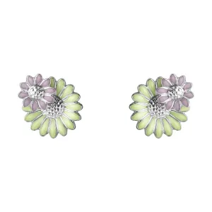 Daisy x Stine Goya Silver, Green & Pink Earrings