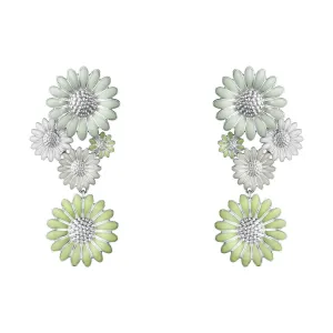 Daisy x Stine Goya Silver, White, Green & Blue Earrings