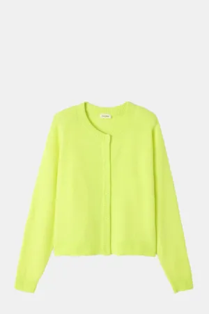 Damsville Cardigan Jaune Fluo
