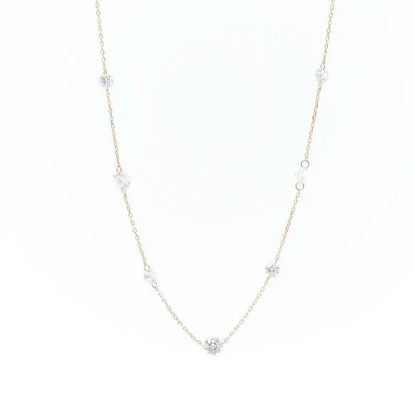 Danaé 18K Gold Necklace w. 7 Diamonds