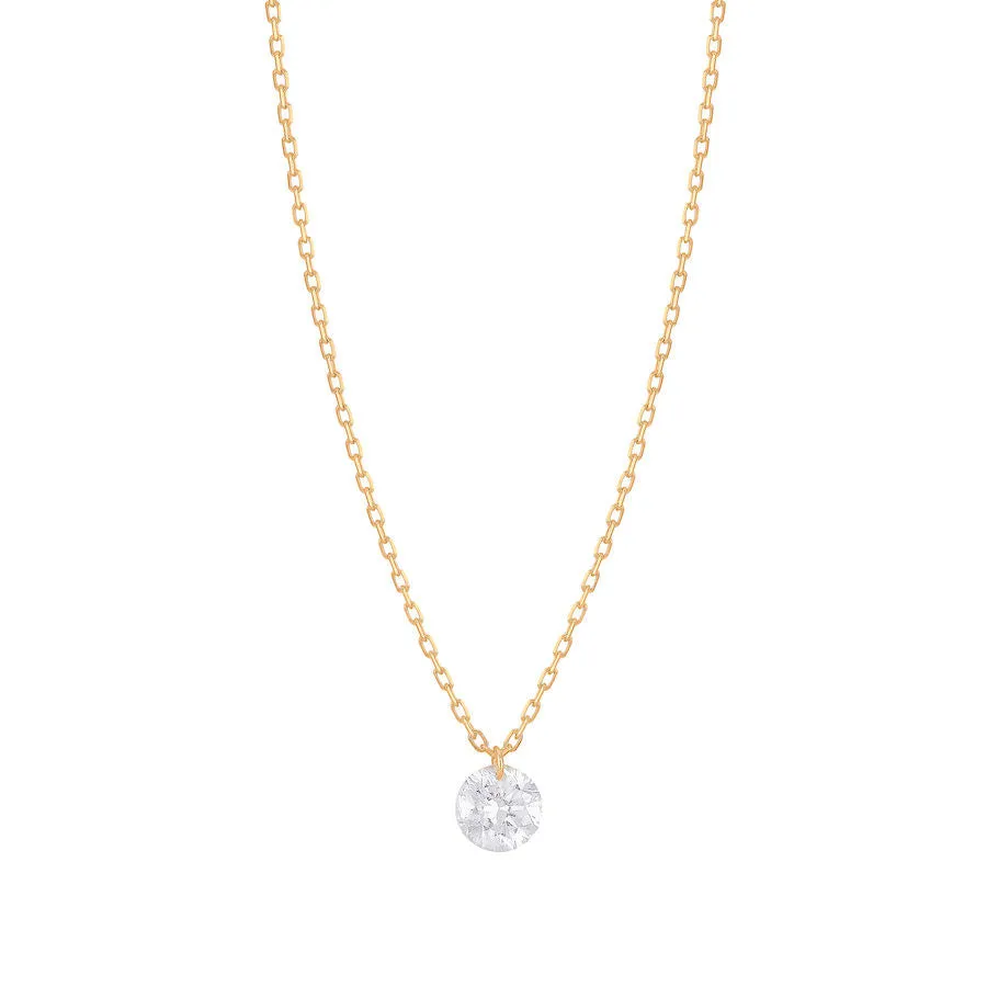 Danaé 18K Gold Necklace w. Diamond, 0.23 ct