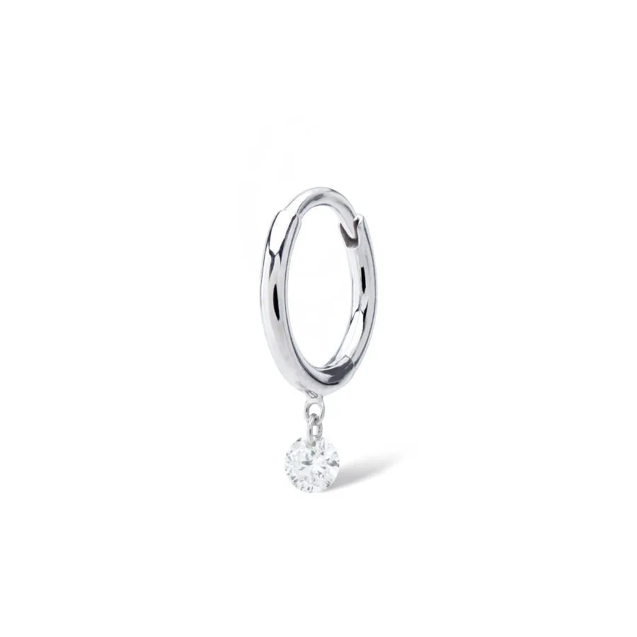 Danaé Piercing 18K Gold, Whitegold or Rosegold Hoop w. Diamond
