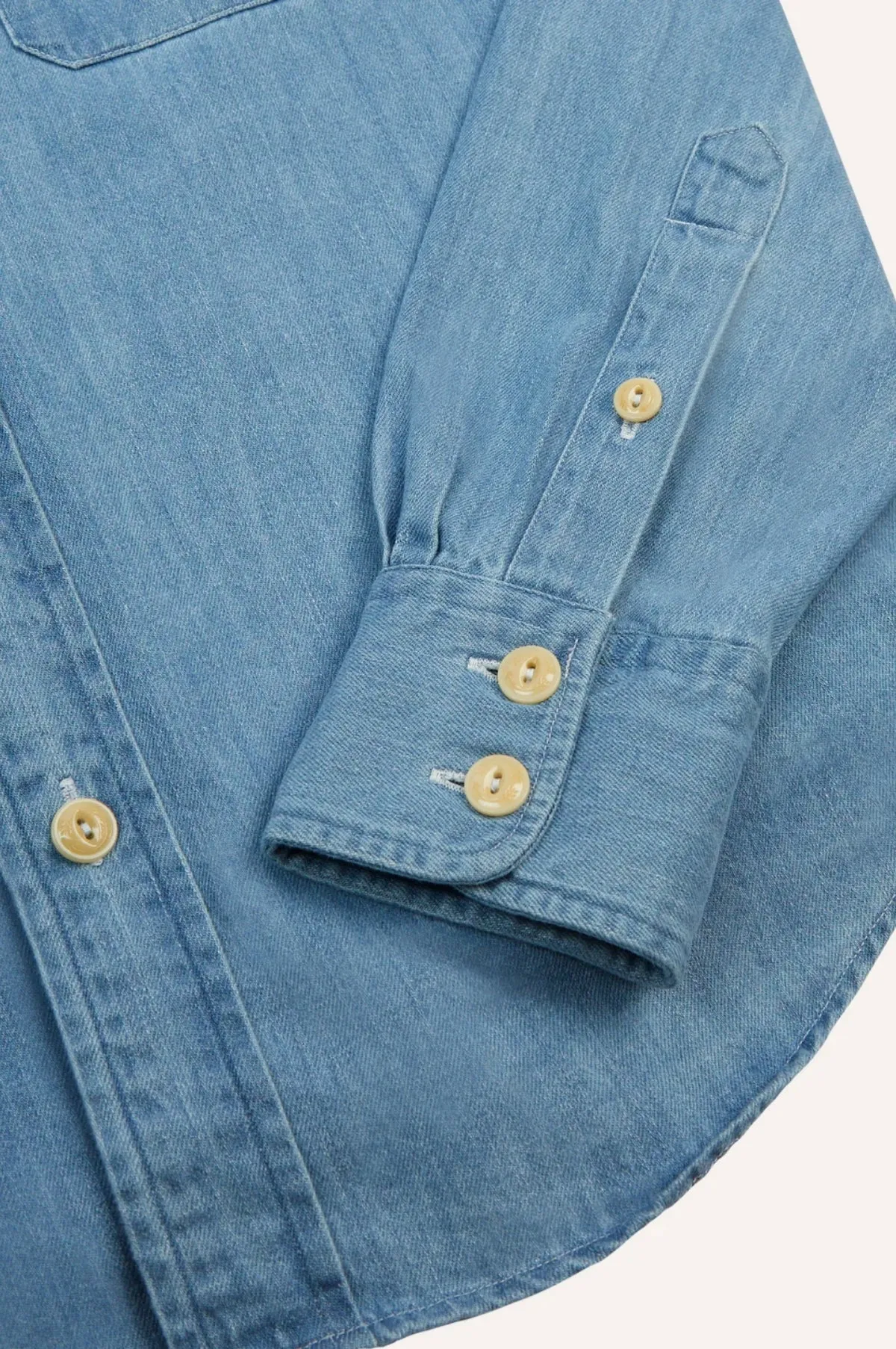 Denim Western Shirt Bleach Wash