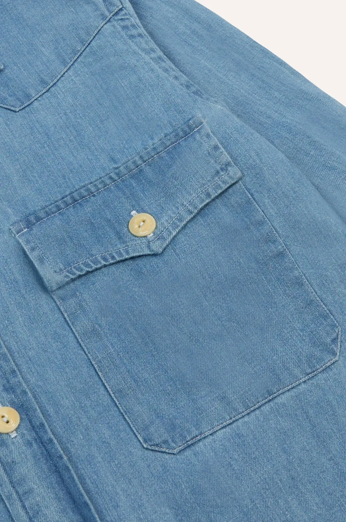 Denim Western Shirt Bleach Wash
