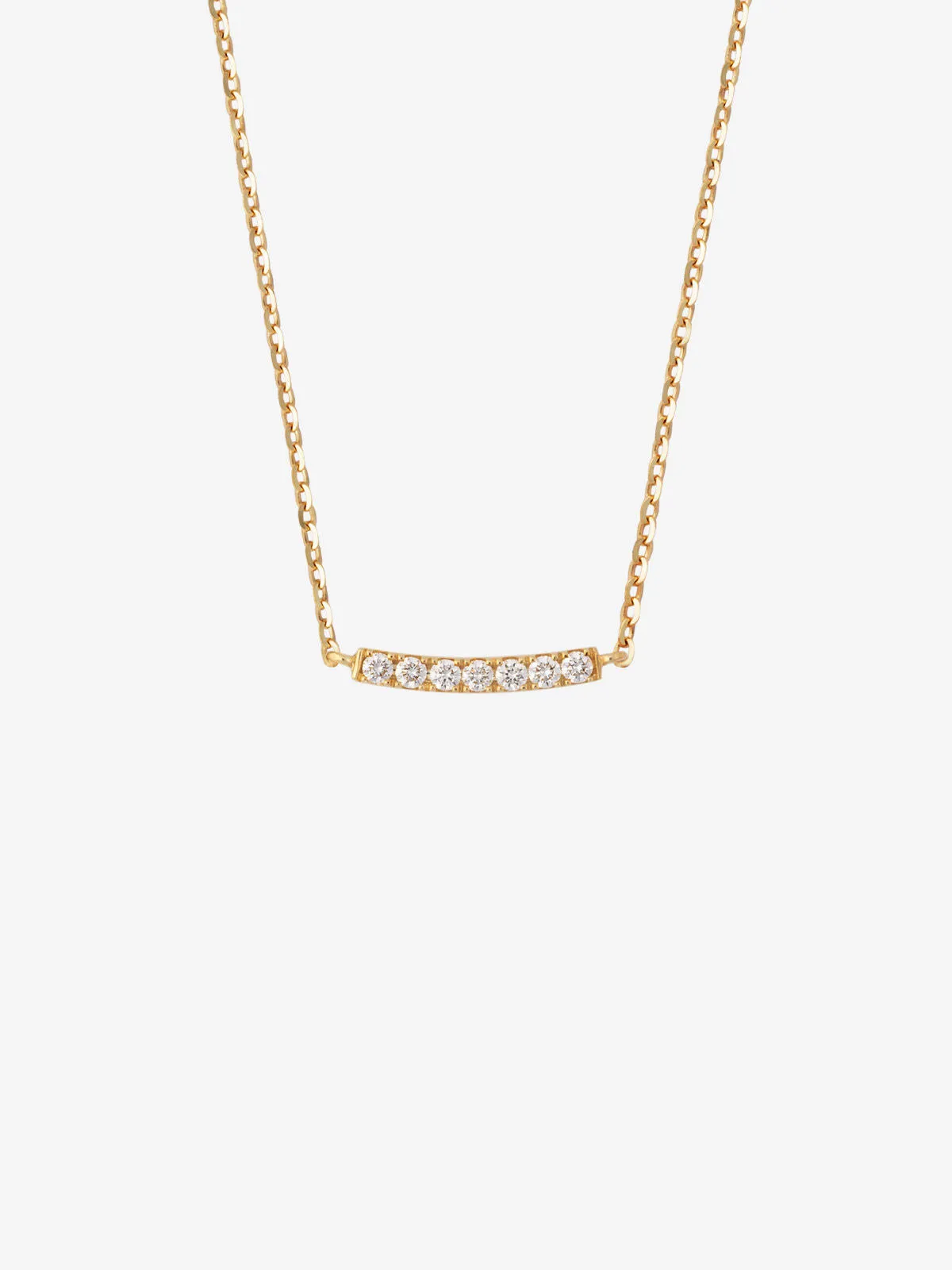 Diamond Line 0.07 14K Gold Necklace w. Diamonds