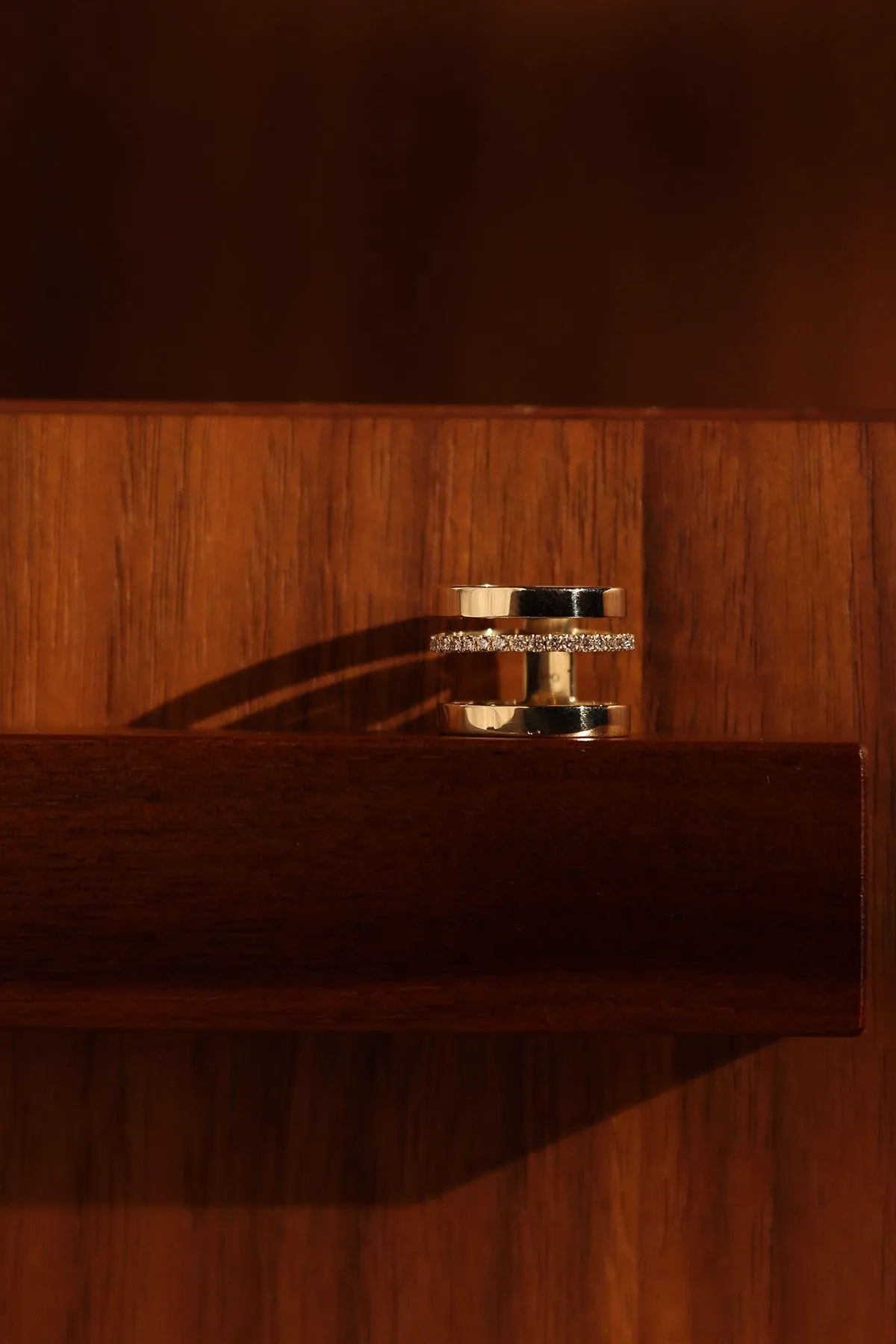 Diamond Line Trio Ring 0.20