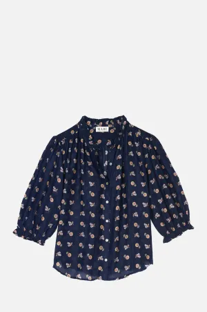 Dulcie Print L/S Top Navy