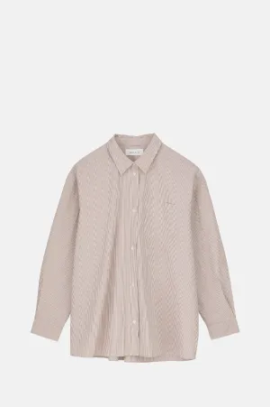Edgar Shirt Warm Beige/White Stripe