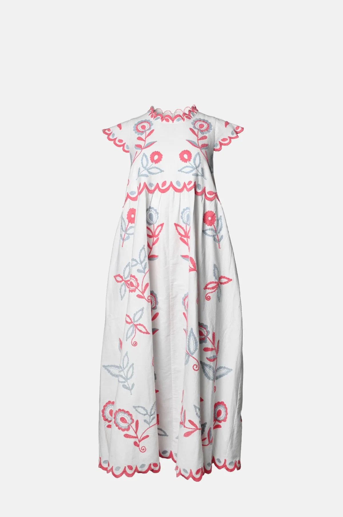 Eevi Embroidered Twill S/Slv Dress Multi