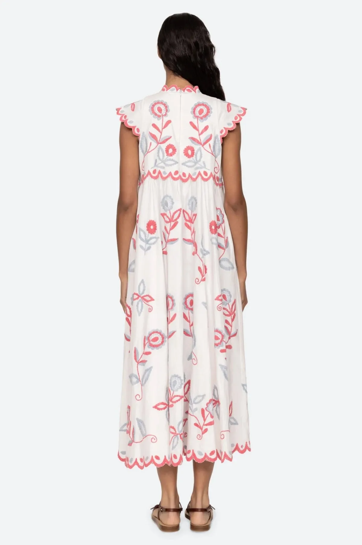 Eevi Embroidered Twill S/Slv Dress Multi