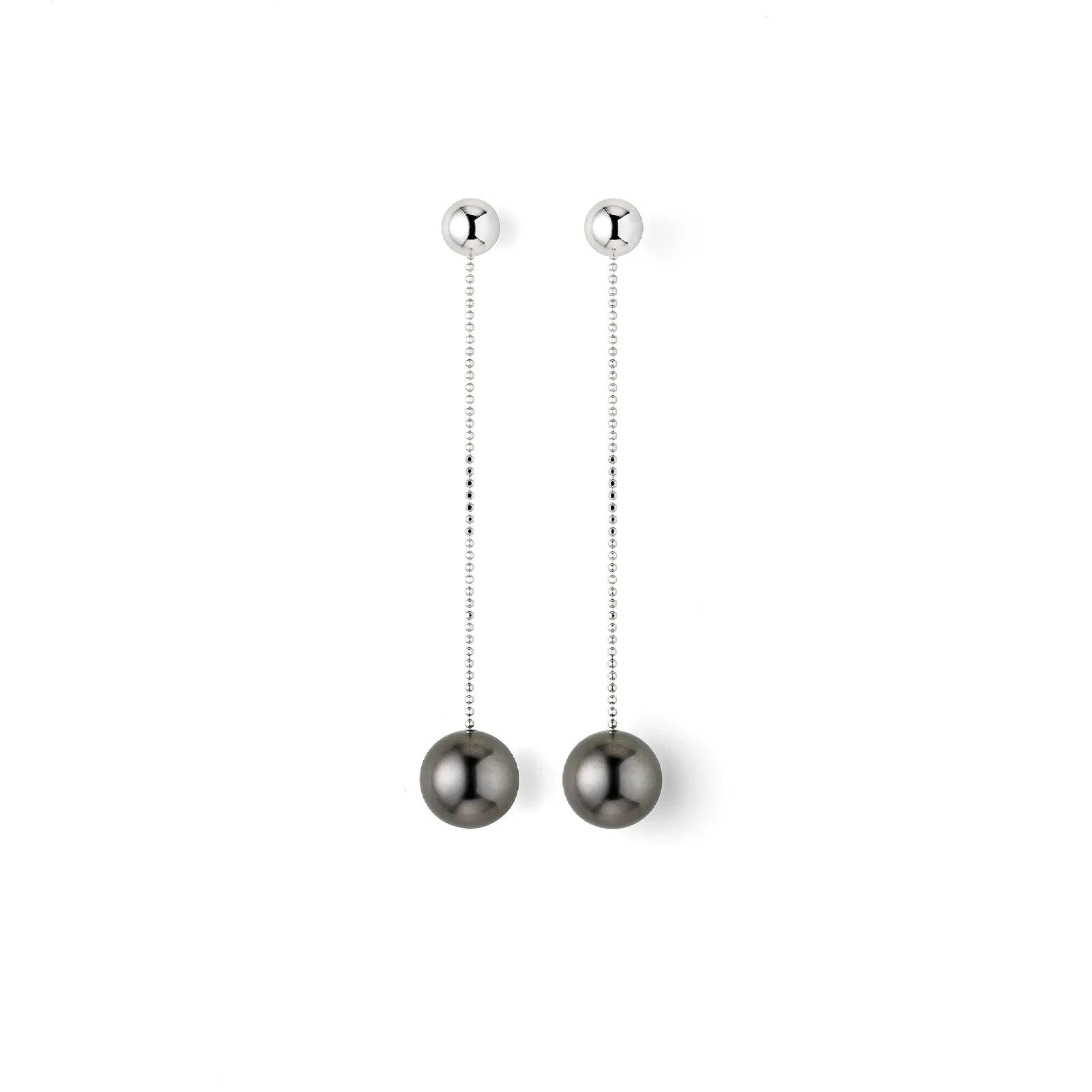 Elegant 18K Whitegold Earrings w. Pearls