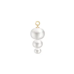 Elin 14K Gold Earring-Pendant w. White Pearls