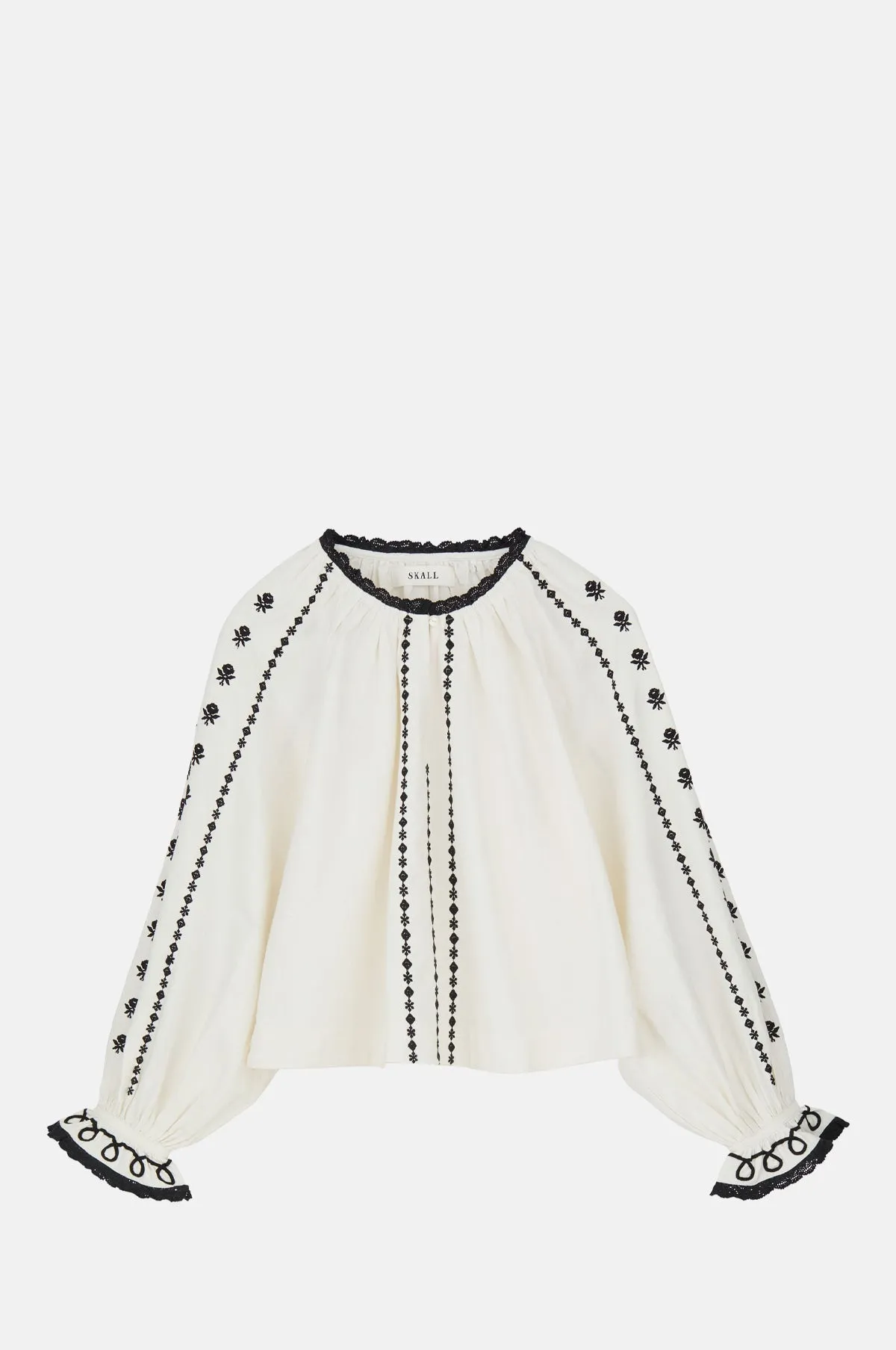 Ella Blouse Silenced White/Black