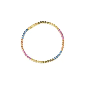 Ellera Grande 18K Gold Plated Bracelet w. Colored Zirconias
