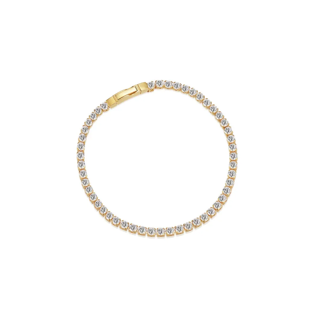 Ellera Grande 18K Gold Plated Bracelet w. Zirconias