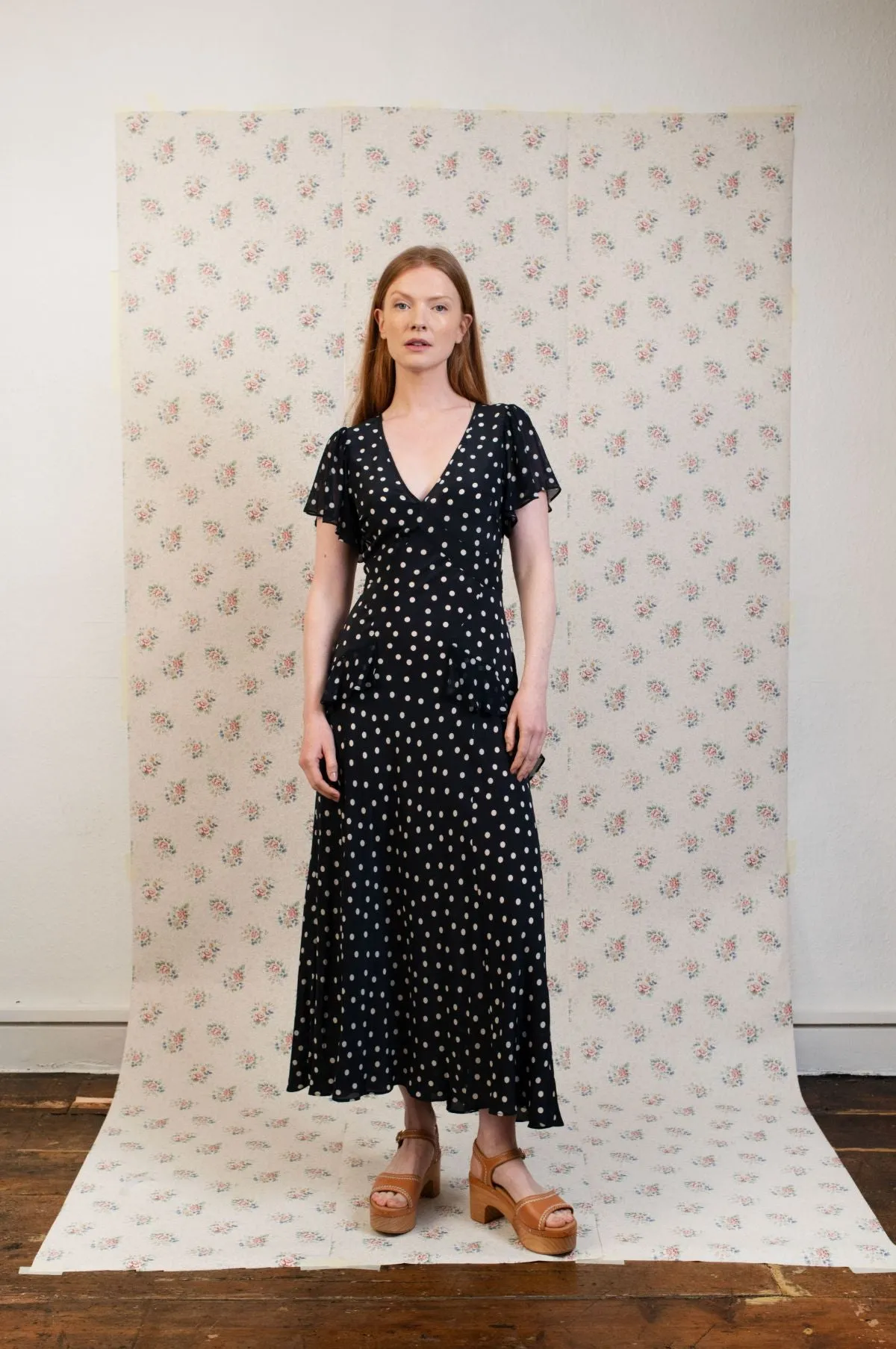 Evie Dress Bohemia Spot Deep Navy