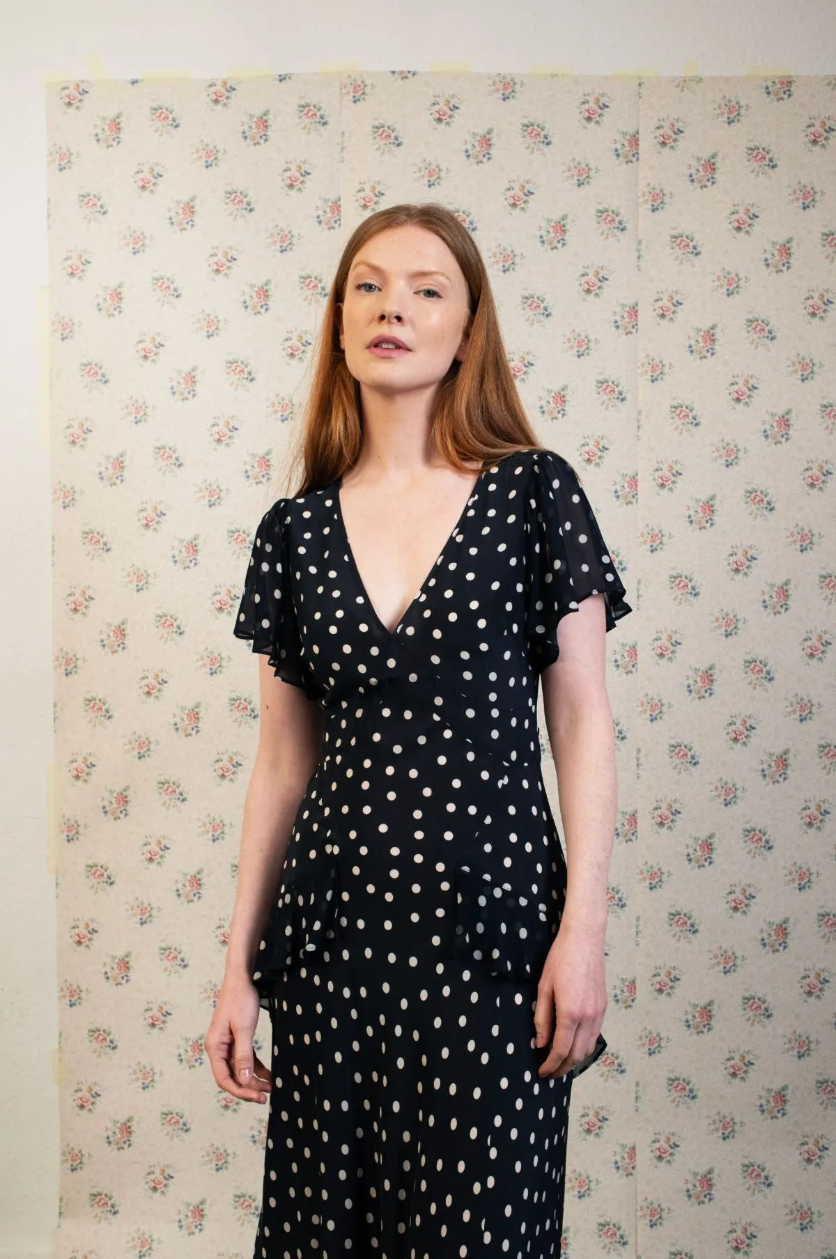 Evie Dress Bohemia Spot Deep Navy