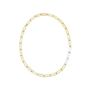 Exhaling her 18K Gold & Silver Necklace