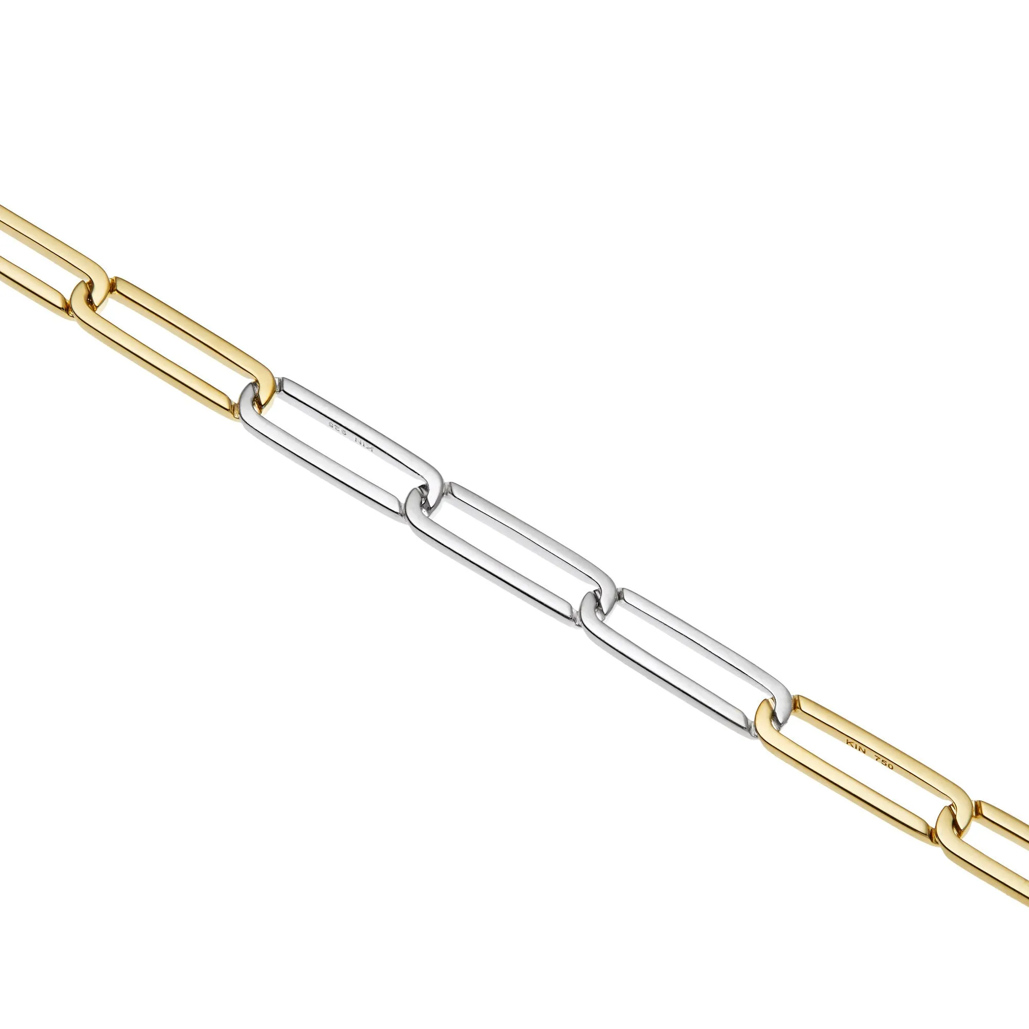 Exhaling her 18K Gold & Silver Necklace
