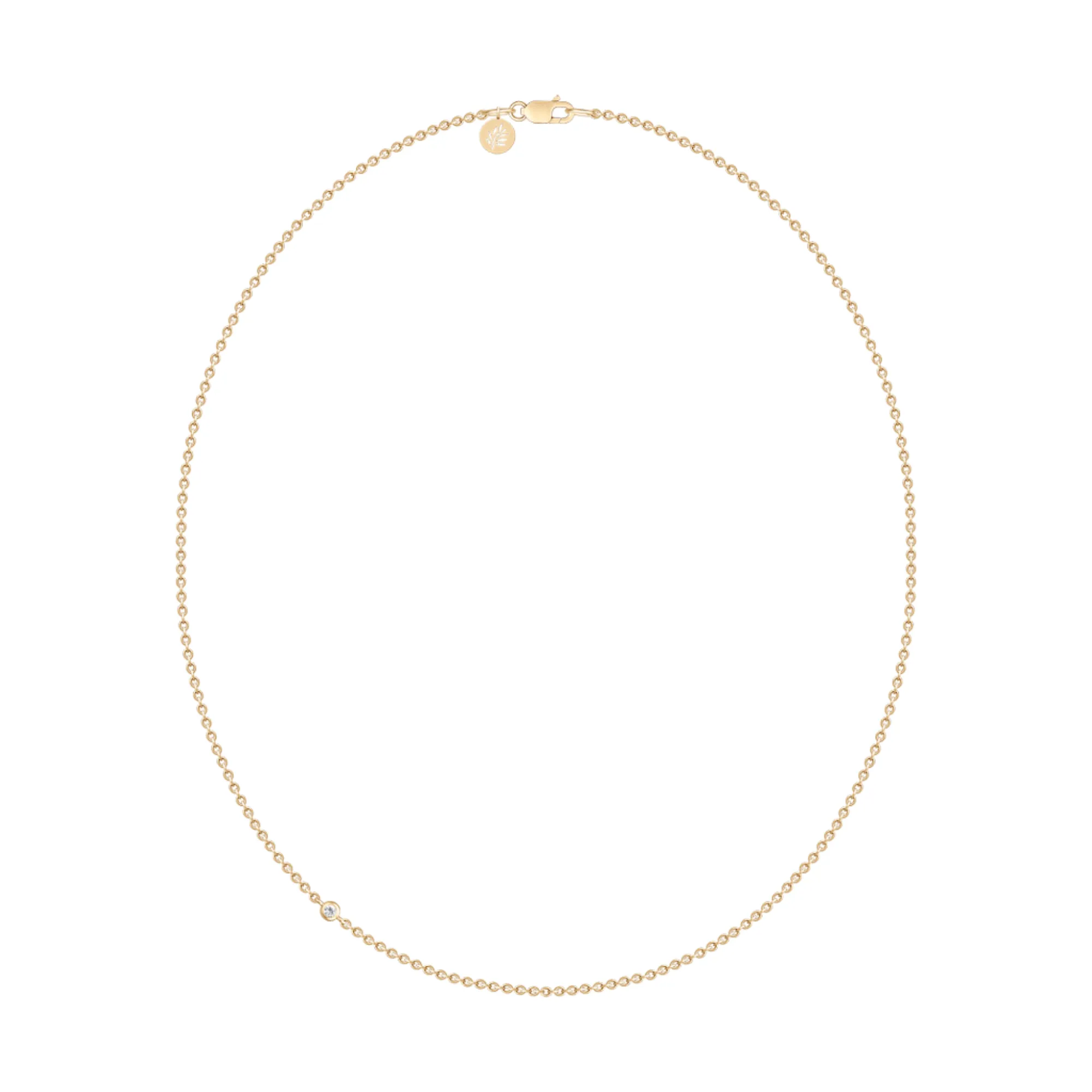 Fina Gold Plated Necklace w. Zirconia