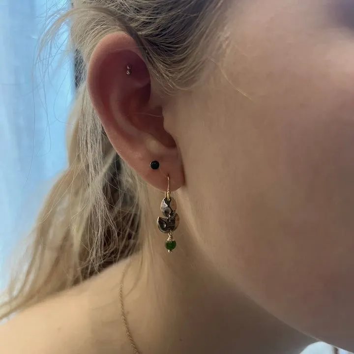 Flavia 14K Goldfilled Earring w. Green Jade
