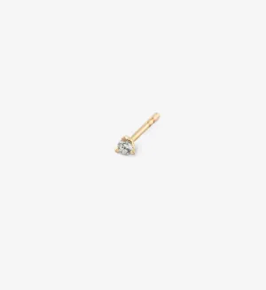 Floating Diamond Stud 0.05 in 14K Gold - Single