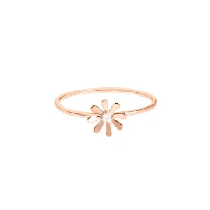 Flower Power 18K Rose Gold Ring w. Diamond