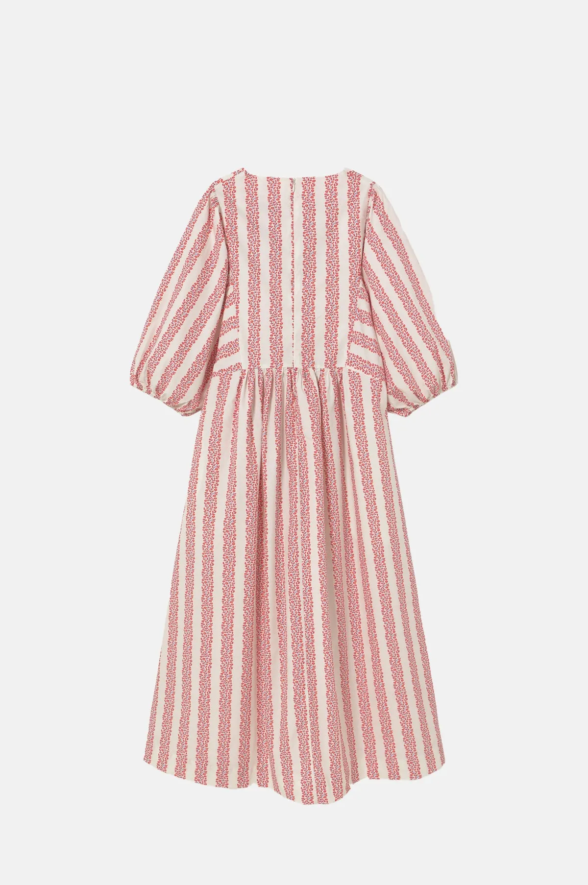 Flowers Dress Off White/Summer Red