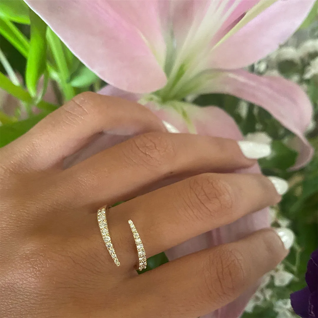Forever and Always 18K Rose Gold Ring w. Diamonds