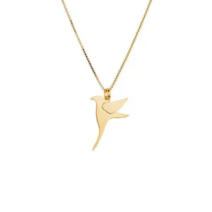 Free as a Bird Gold Plated Necklace