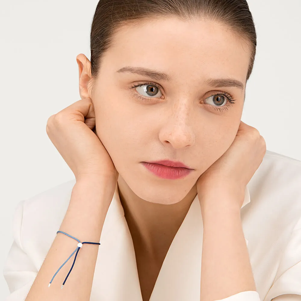 FRIENDS Turn Me Over Navy & Dusky Blue 18K Gold Plated Bracelet