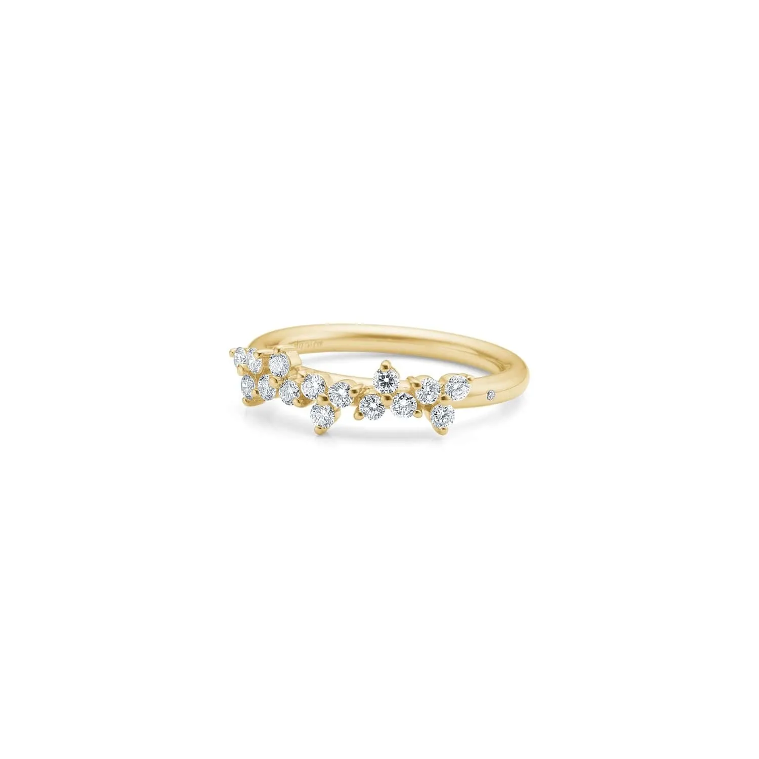 Fryd 18K Gold Ring w. 16 Diamonds
