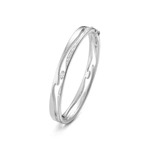 Fusion 18K White Gold Bangle w. Diamonds 0.69 ct