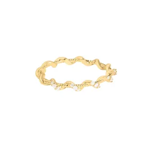 Gaia 18K Gold Ring w. Diamonds