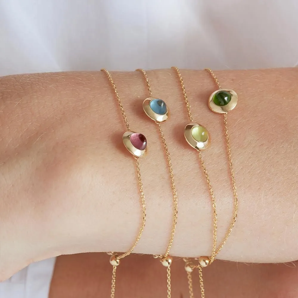 Gems of Cosmo 18K Gold Bracelet w. Chrome diopside