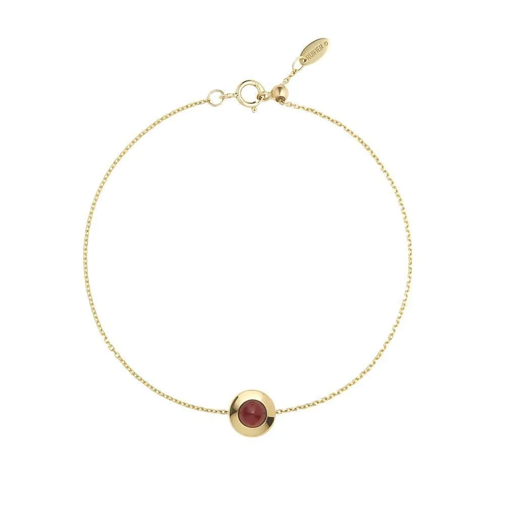 Gems of Cosmo 18K Gold Bracelet w. Garnet