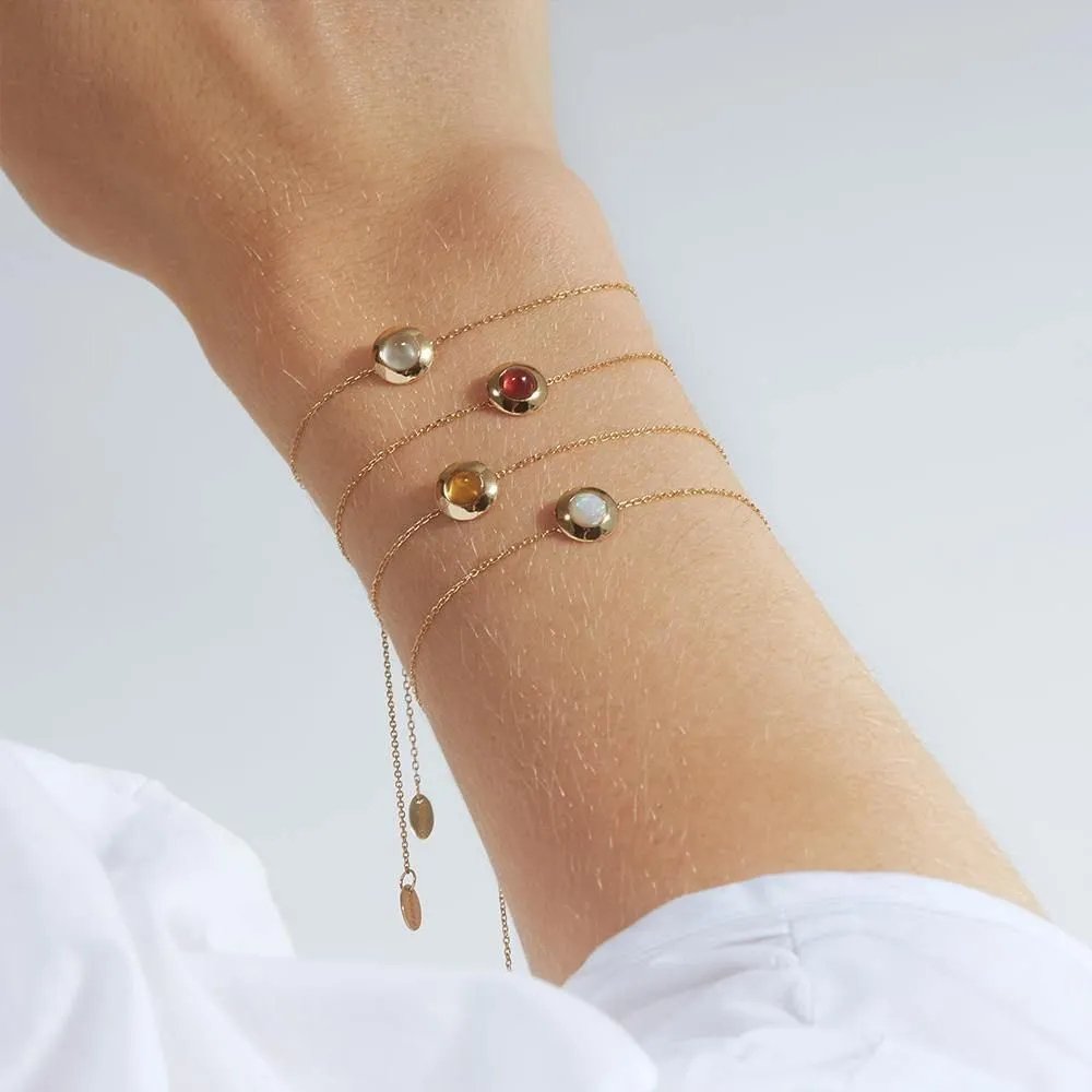 Gems of Cosmo 18K Gold Bracelet w. Garnet