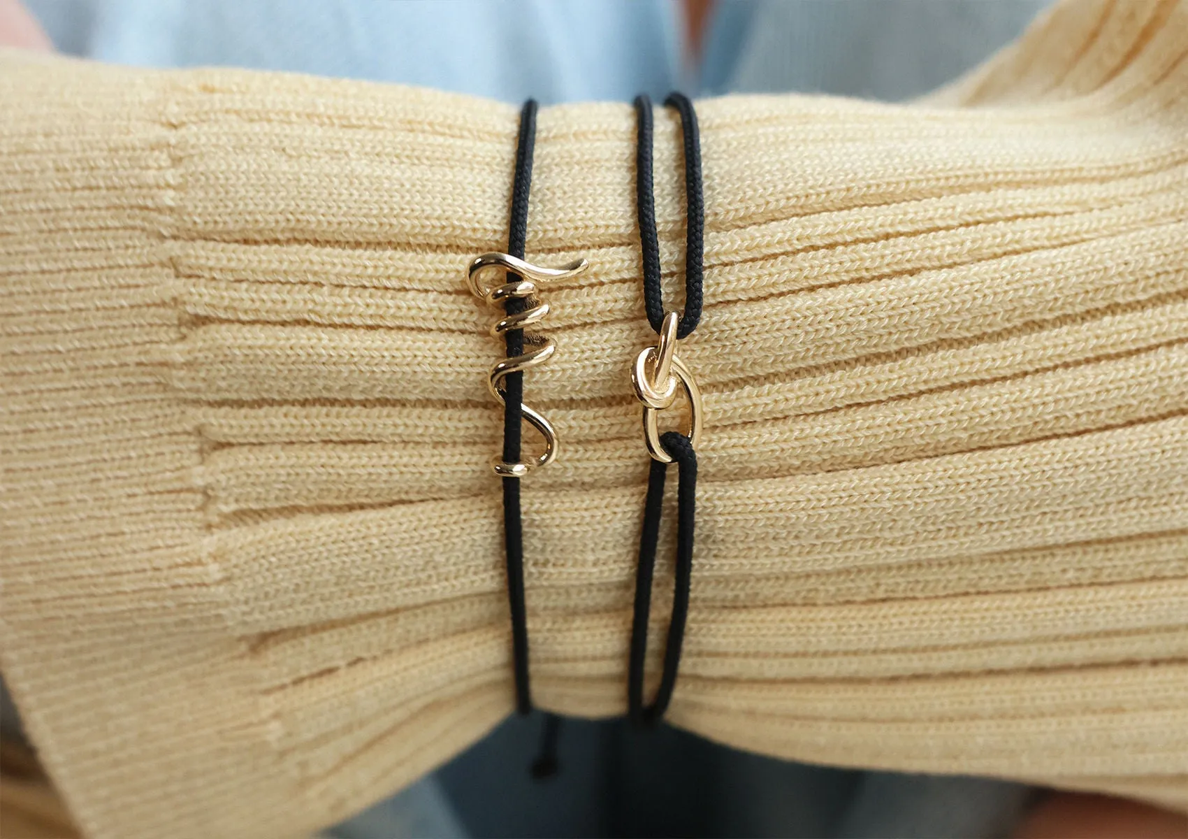 Gold Knot 14K Gold Cord Bracelet