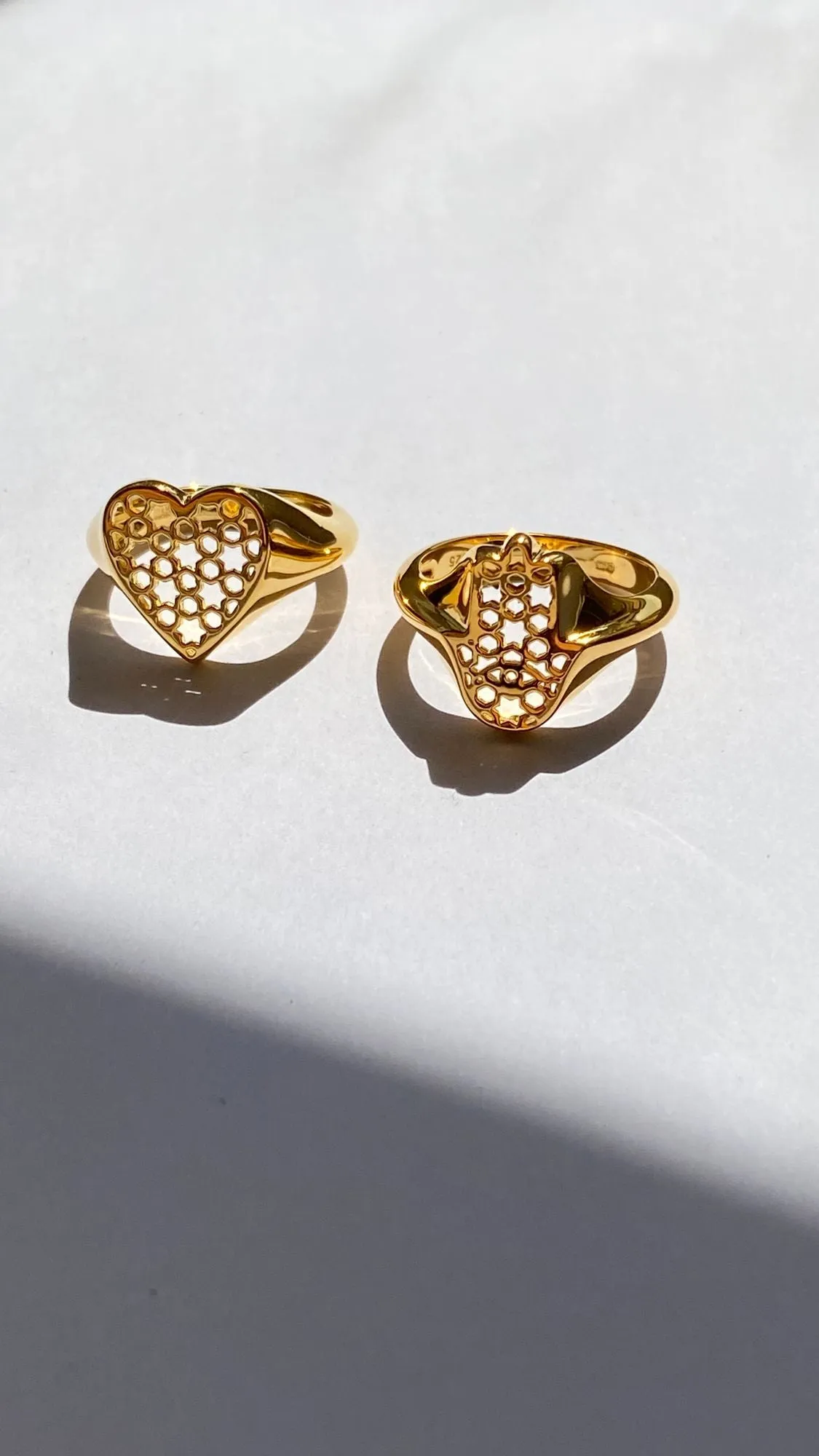 Hamsa signet Ring Gold Plated