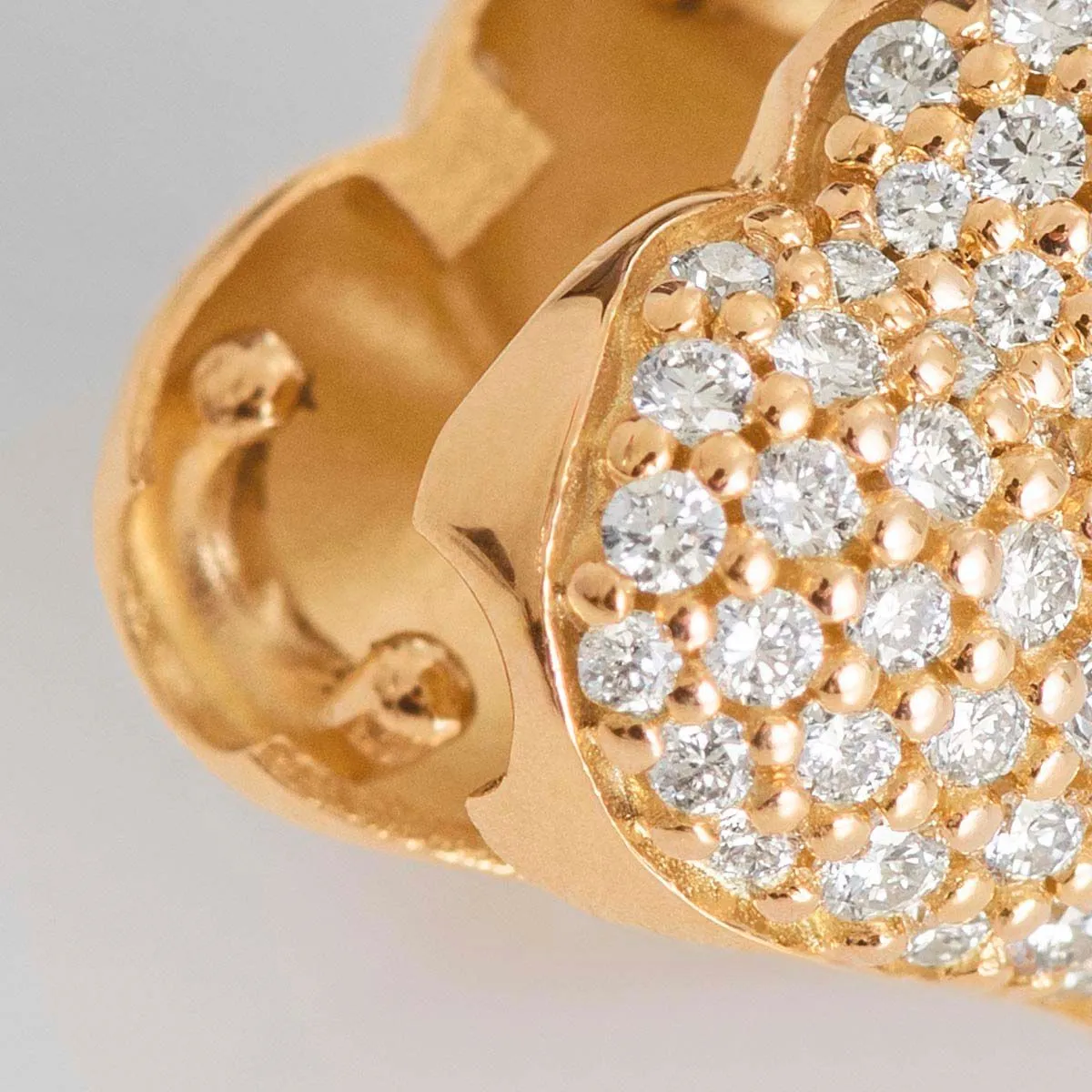 Heart 18K Gold Clasp for Necklace w. Diamonds
