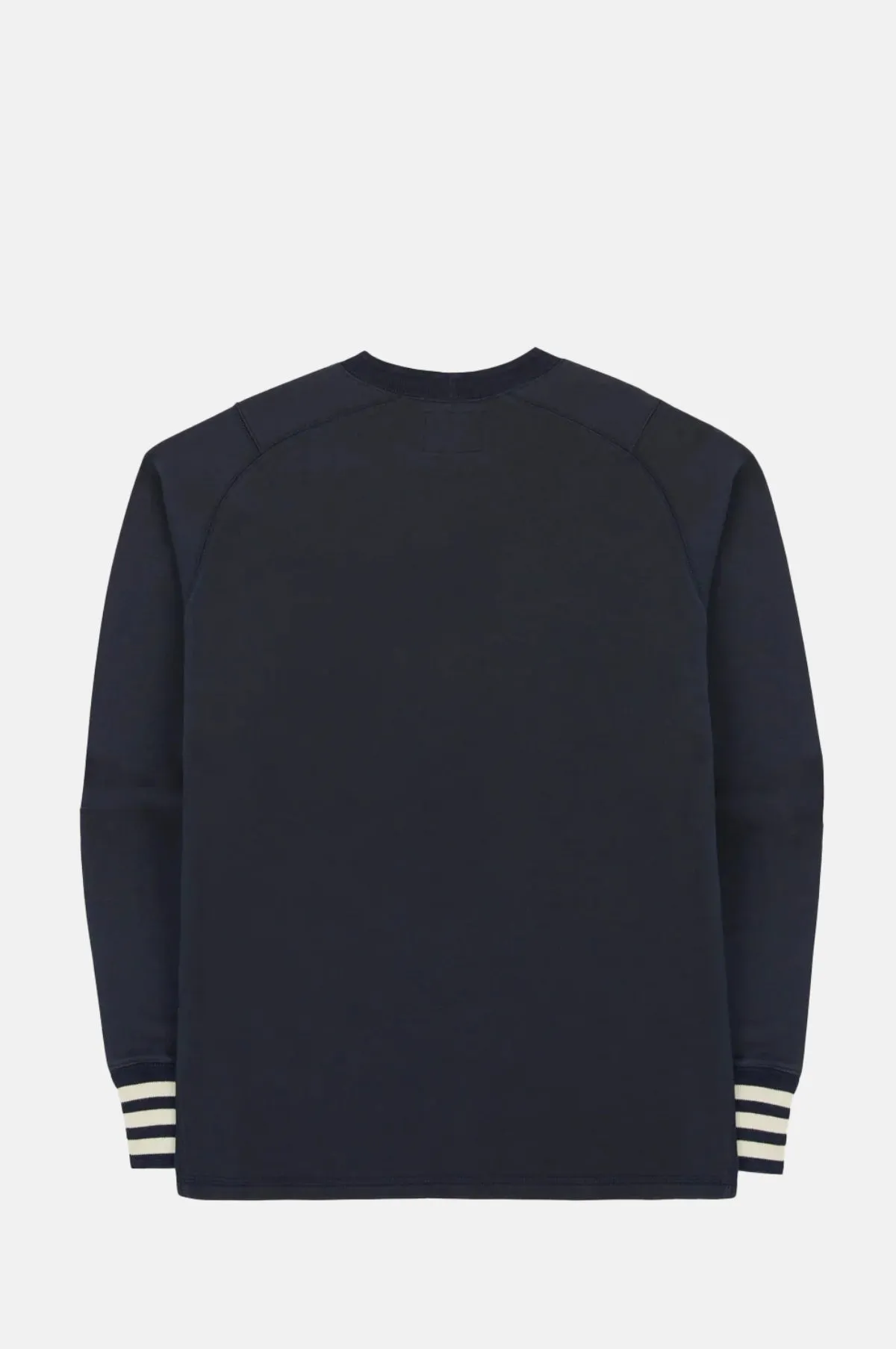 Heavy Cotton Crew Neck LS Hiking T-Shirt Navy