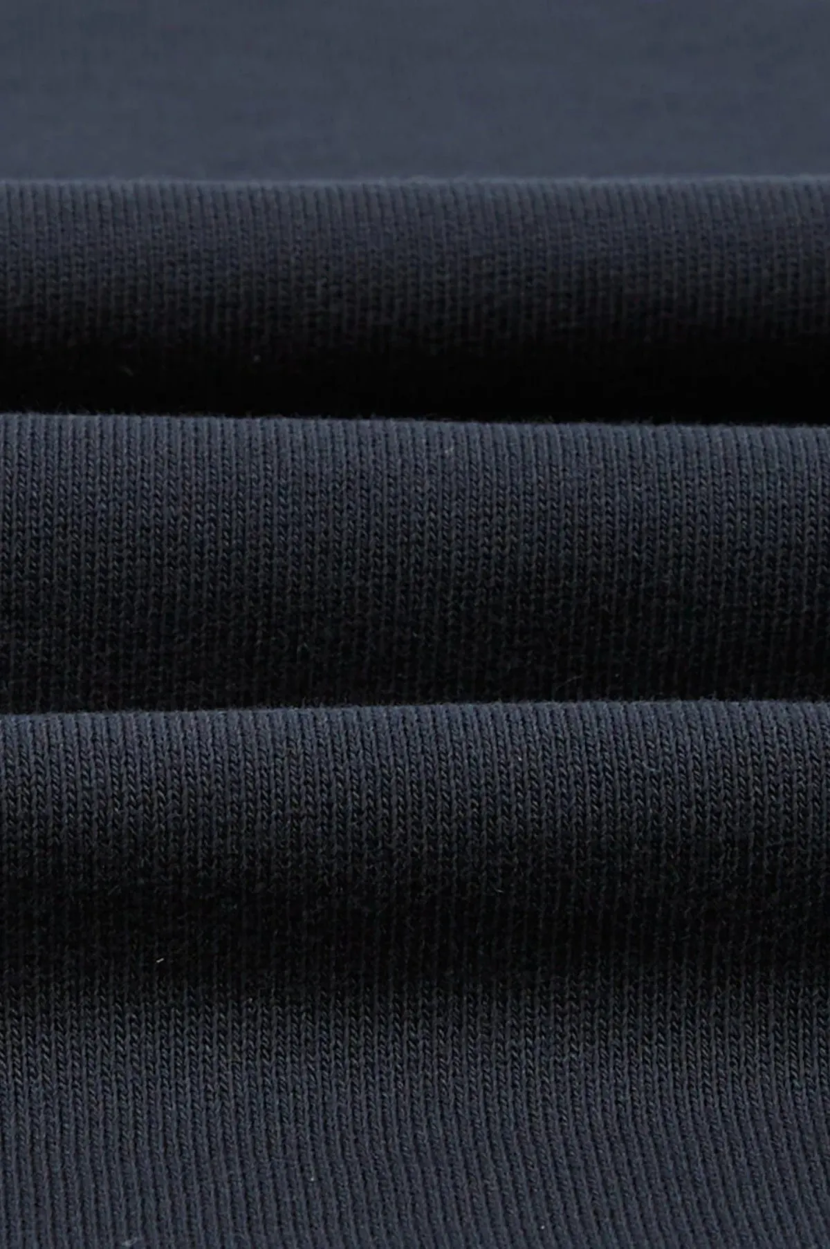 Heavy Cotton Crew Neck LS Hiking T-Shirt Navy