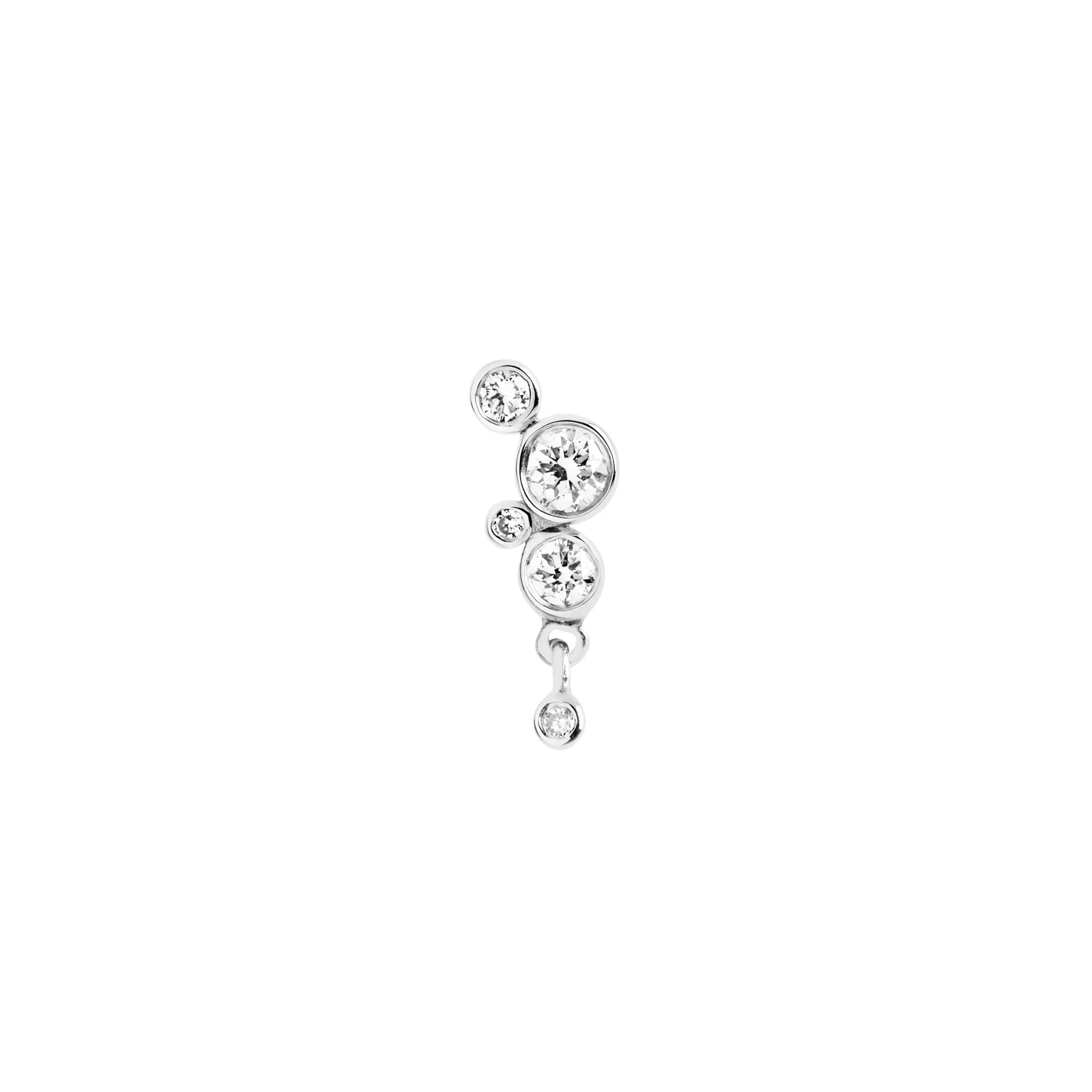Hepburn 14K White Gold Stud w. Lab-Grown Diamonds