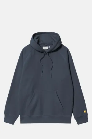 Hooded Chase Sweat Dusky Blue/Gold