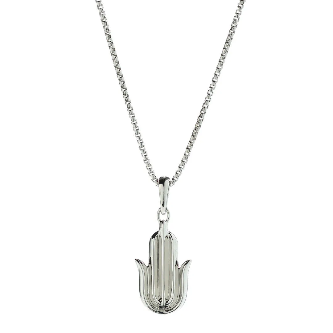 Hope Hamsa  Silver Necklaces w.